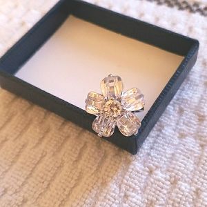 💎 Crystal Flower Ring Costume Jewlery Size 7